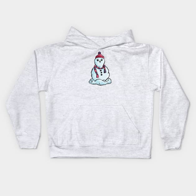 Snowman Kids Hoodie by MandrakeCC